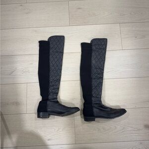 Stuart Weitzman 50/50 leather quilted boots 7.5